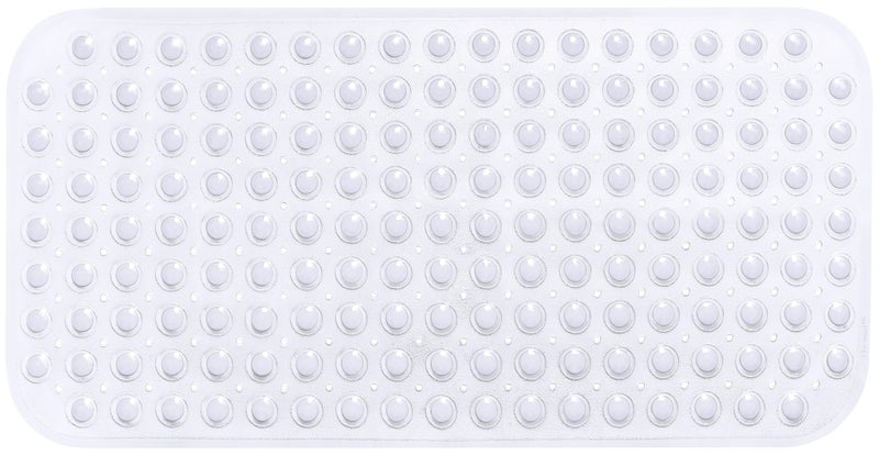 Tike Smart Large Non-Slip Bathtub & Shower Mat 31â€x16â€ (Smooth/Non-Textured Tubs Only) Safe, Clean, Machine-Washable, Superior Grip&Drainage, Vinyl, Transparent Clear - Image 2